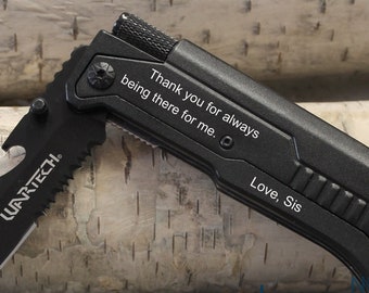 Brother Gift, Brother of the Bride, Bride to Brother gift, Personalized Knife, Brother gift from Sister, Tactical Knife, Gifts for Brother