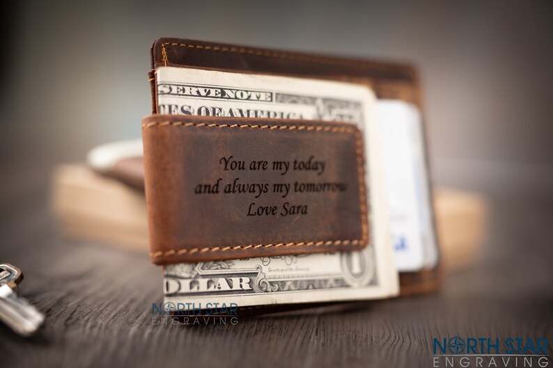 Mens Wallet Husband One Year Anniversary Gift Gifts for Dad Etsy
