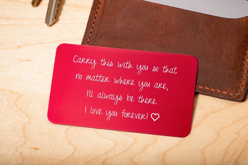 Wallet Card Valentines gift for boyfriendPersonalized Wallet | Etsy