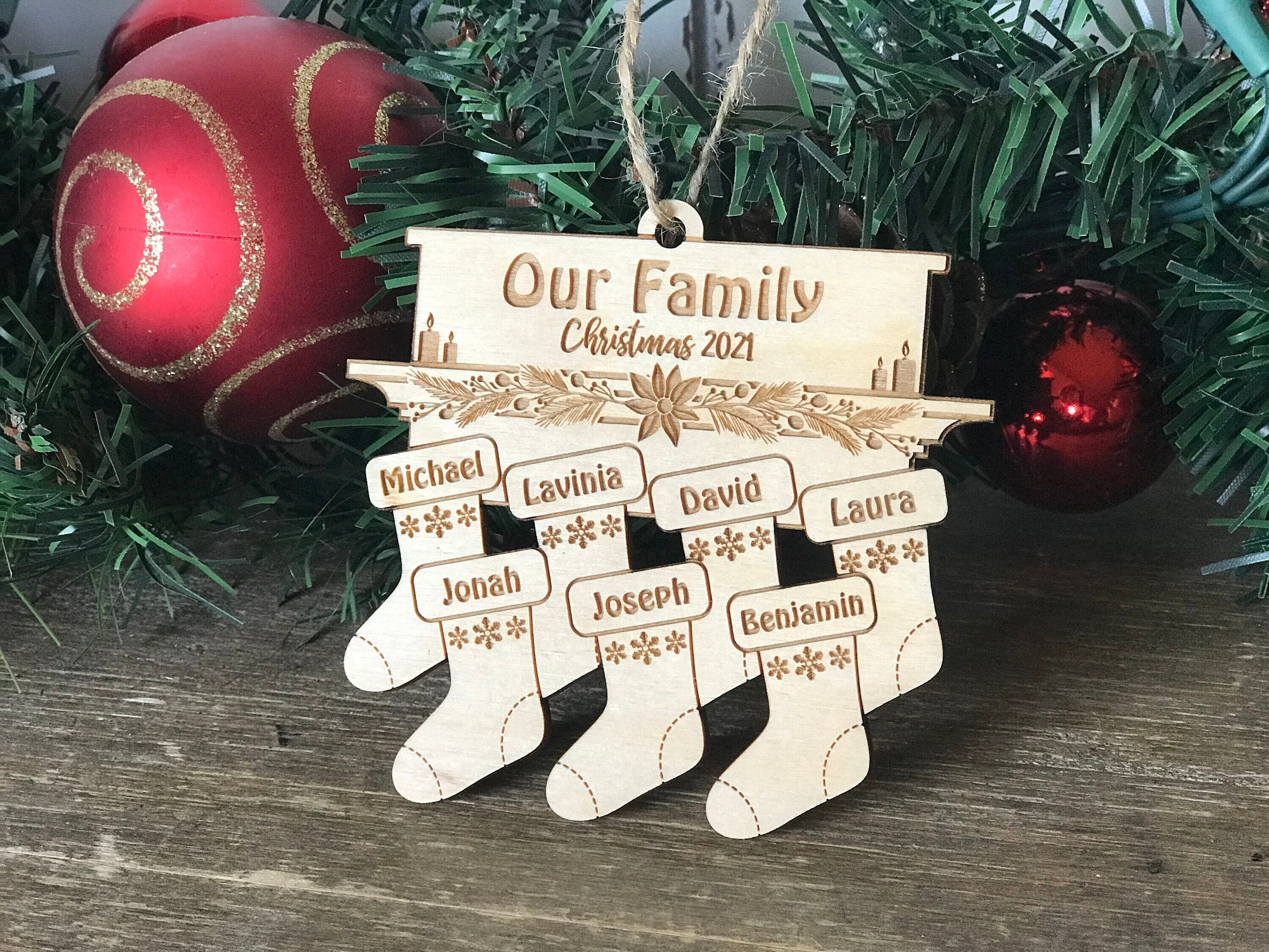 Christmas Ornaments 2021 Personalized Family Christmas Etsy