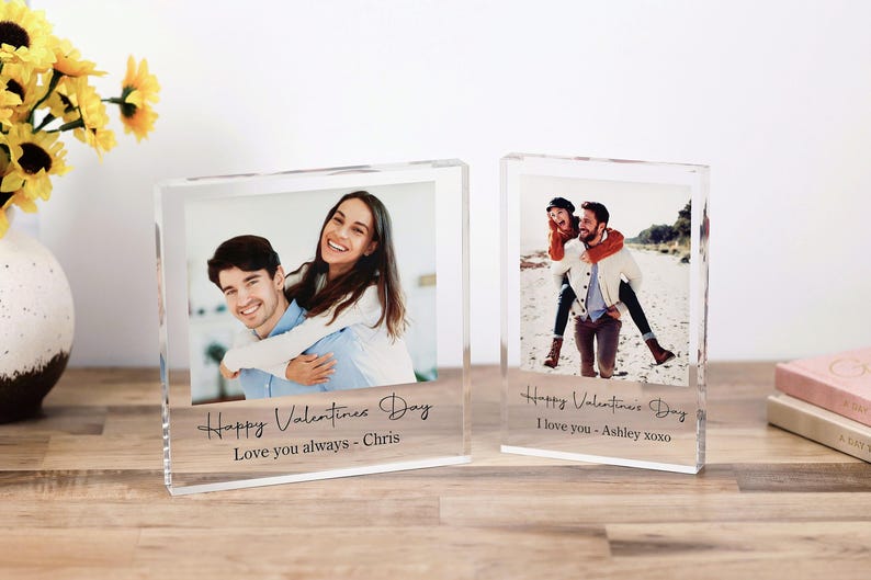 Custom Acrylic Photo Block: Personalized Anniversary Keepsake image 3