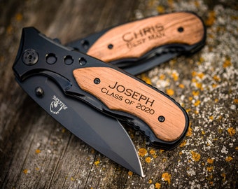 High school graduation gifts for him, Boyfriend gift, Graduation gifts for him, Engraved Pocket Knife, Personalized Folding Knife