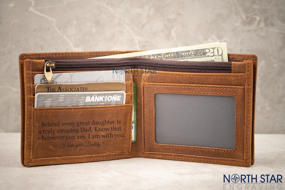 engraved wallet for father's day
