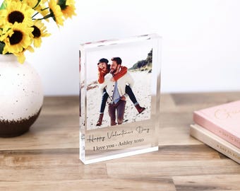 Custom Acrylic Photo Block: Personalized Anniversary Keepsake