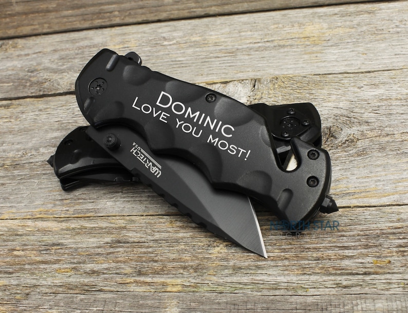 gifts for Him Personalized Pocket Knife Tactical Knife Anniversary gift Husband gift from wife gifts for Men Boyfriend Valentines gift