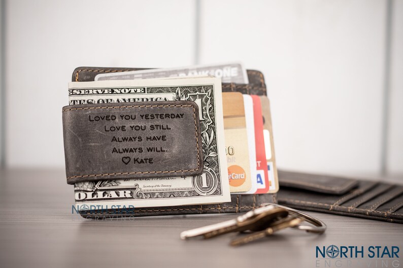 Mens Wallet Husband One Year Anniversary Gift Gifts for Dad Etsy