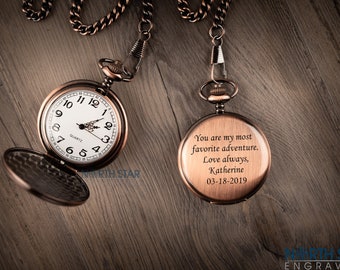 Engraved pocket watch for dad online