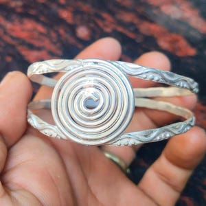 Twisted 925 Sterling Silver Bangle Adjustable Cuff Bangle Gift for women's