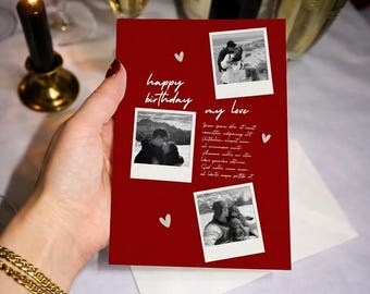 Geburtstagskarte für Freund, personalisiertes Geburtstagsandenken, anpassbare Drucke für ihn, Geschenk für Freund, bearbeitbare Canva-Vorlage