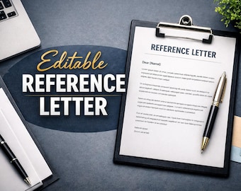 Modèle de lettre de recommandation modifiable (Canva, Word, PDF)