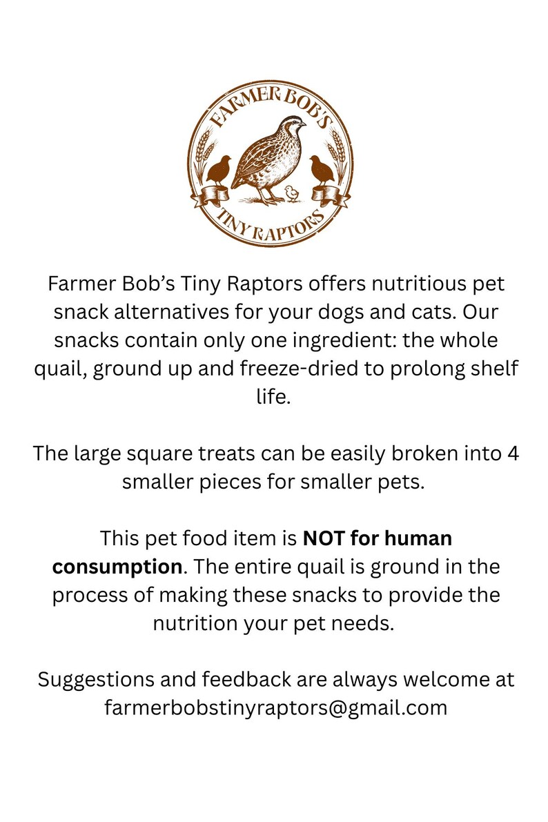 Snack Ruptors Raw Whole Ground Quail Bites – Freeze Dried Pet Treats (1.5 Oz) - Etsy