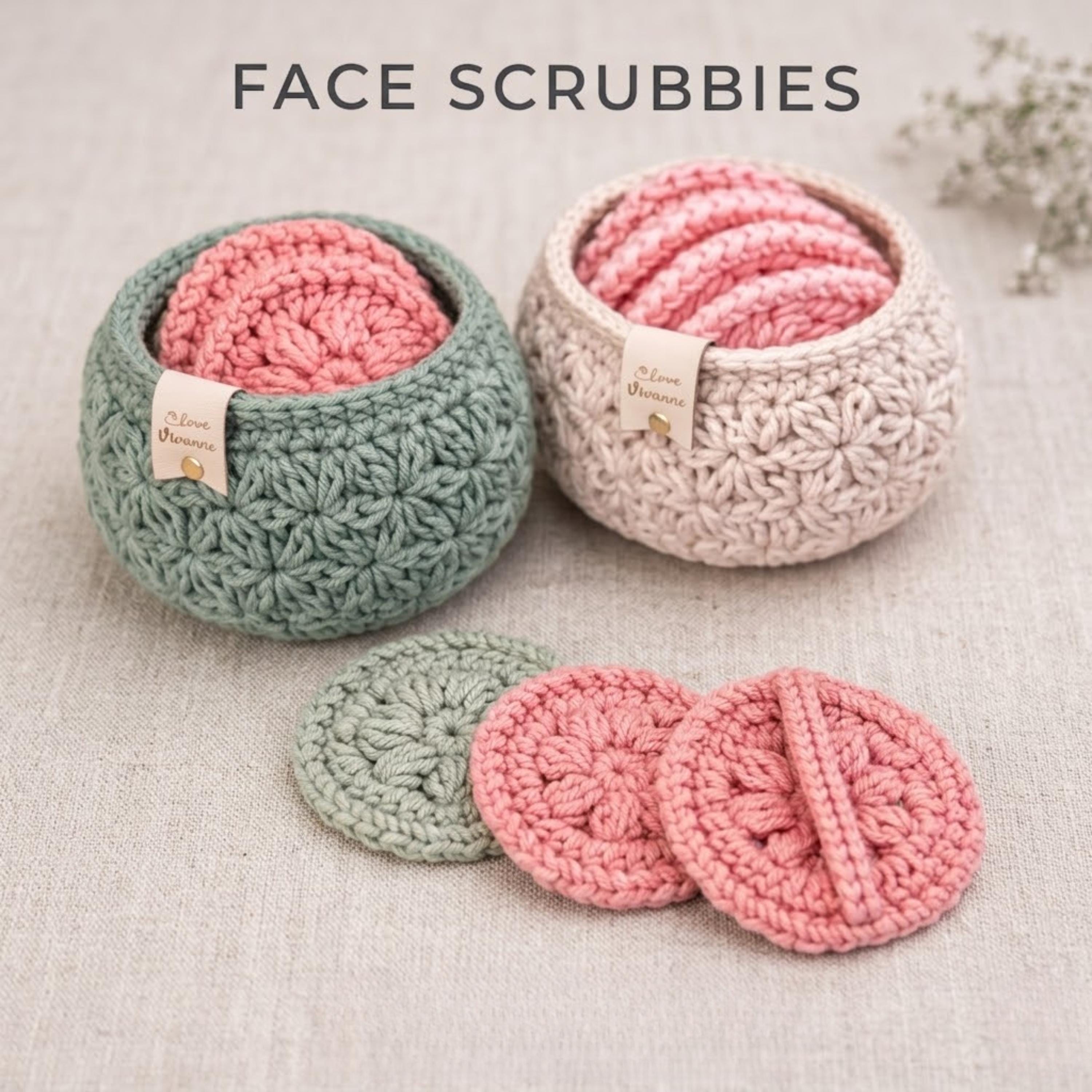 39 Face Scrubby Crochet Patterns: Enhance Your Skincare Routine Today! 39 Crochet face scrubbies pattern crochet basket tutorial