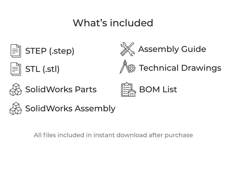 Stl File Assembly Practice Digital Download Modern Nightstand - Step Stl Dwg CNC Ready BOM ...