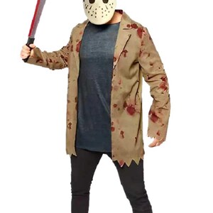 Jason Voorhees Cosplay Costume Coat | Freddy vs Jason Halloween Costume | Handmade Horror Jacket