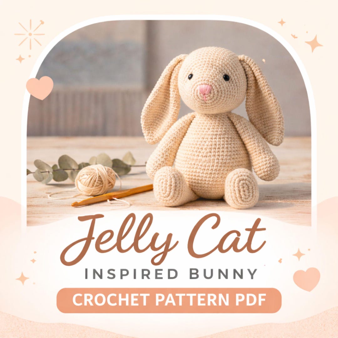 Floppy Bunny Crochet Pattern PDF | Beginner Friendly Rabbit Plush ...
