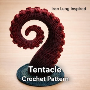 Blood Ocean Tentacle Crochet Pattern PDF, Iron Lung Inspired Crochet, Horror Amigurumi Tentacle Pattern, Deep Sea Monster Crochet,
