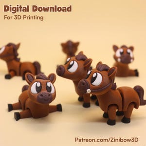 3D Print Horse STL File: Articulated Flexi Toy (Digital Download)