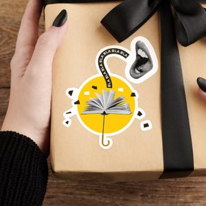Book Lover-stickervel met 4 stickers | Boekenwurmcadeau, boekleesdecor