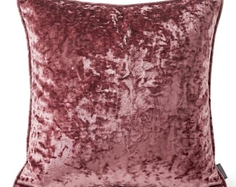 Kussensloop stoffig roze fluweel, blush roze kussen, luxe geplette fluwelen sierkussen, zacht glamour interieurkussen