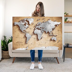 Personalized Together Through Journeys Push Pin World Map