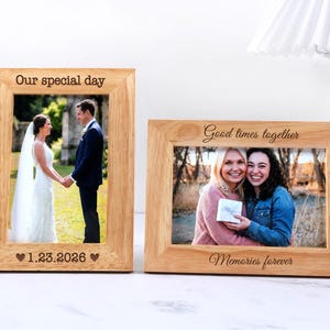 Custom Photo Frame&Photo Printing, Solid Wood Engraved Personalized Gift/Your Logo/Accept wholesale prices image 8