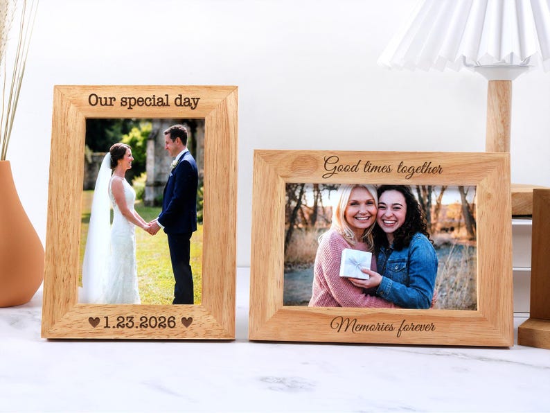Custom Photo Frame&Photo Printing, Solid Wood Engraved Personalized Gift/Your Logo/Accept wholesale prices image 8