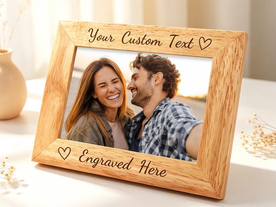 Custom Photo Frame&Photo Printing, Solid Wood Engraved Personalized Gift/Your Logo/Accept wholesale prices