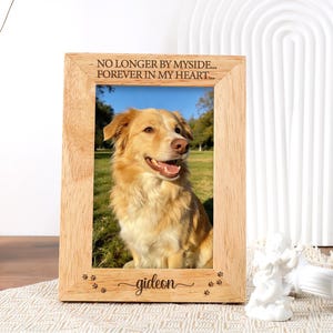 Personalized Pet Loss Frame with Photo Printing and Custom Engraved Poem