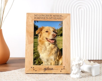Personalized Pet Loss Frame with Photo Printing and Custom Engraved Poem