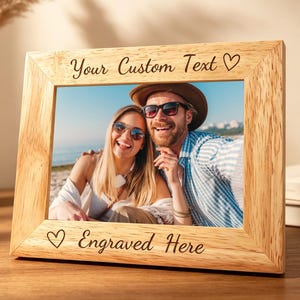 Custom Photo Frame&Photo Printing, Solid Wood Engraved Personalized Gift/Your Logo/Accept wholesale prices