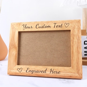 Custom Photo Frame&Photo Printing, Solid Wood Engraved Personalized Gift/Your Logo/Accept wholesale prices