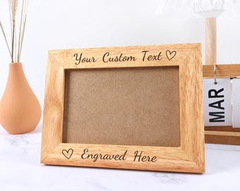 Custom Photo Frame&Photo Printing, Solid Wood Engraved Personalized Gift/Your Logo/Accept wholesale prices