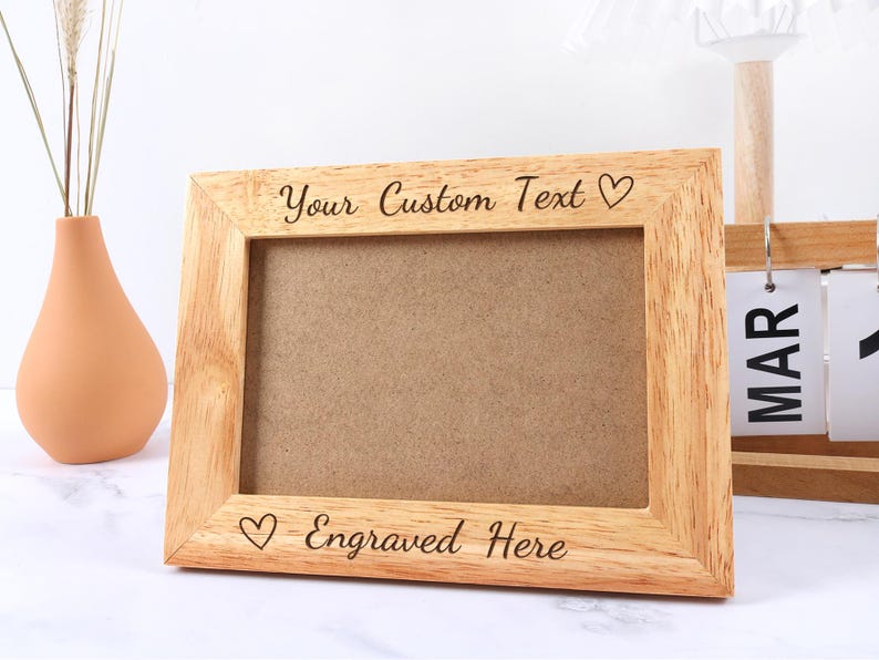 Custom Photo Frame&Photo Printing, Solid Wood Engraved Personalized Gift/Your Logo/Accept wholesale prices image 1