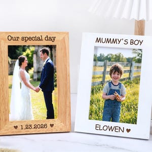 Custom Photo Frame&Photo Printing, Solid Wood Engraved Personalized Gift/Your Logo/Accept wholesale prices image 2