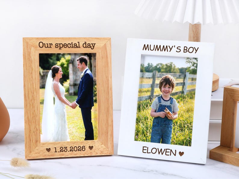 Custom Photo Frame&Photo Printing, Solid Wood Engraved Personalized Gift/Your Logo/Accept wholesale prices image 2