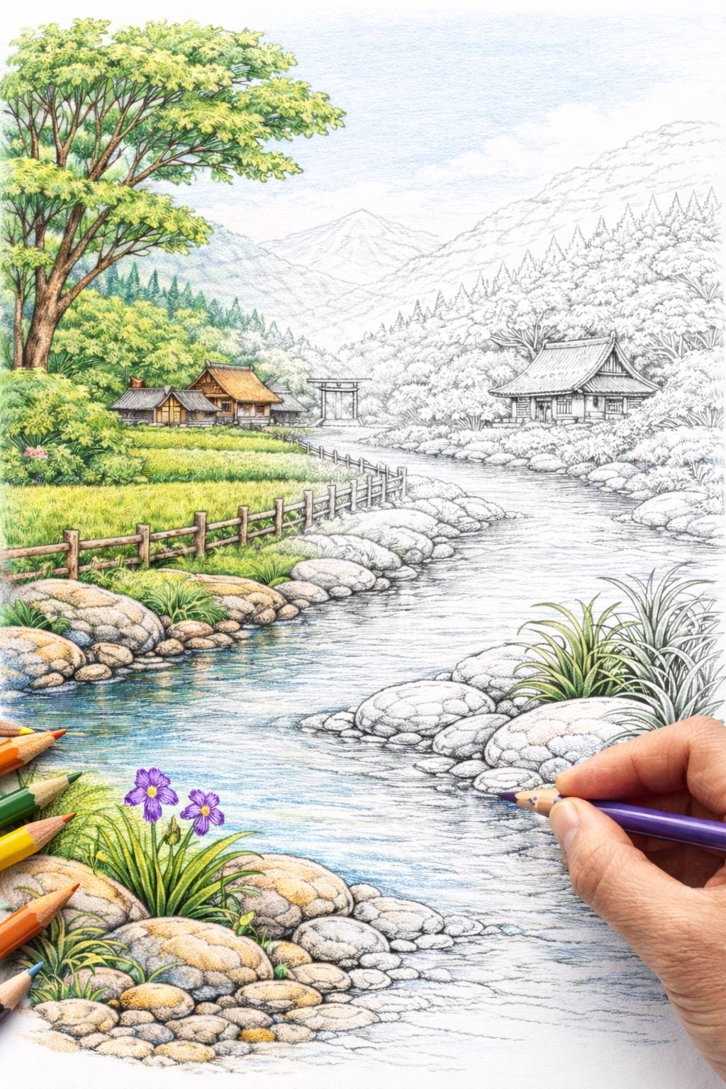 Japanese landscape - Etsy 日本