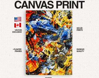 US - Heatwaves - Abstract Fine Art Canvas for Wall Decor