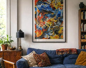 Heatwaves | bold abstract wall art for maximalist rooms