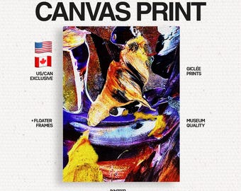 US - bruised gold - Abstract Fine Art Canvas for Wall Decor
