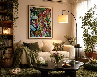 Garden of my mind | contemporary colorful abstract wall art print