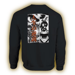 Anime Manga Panel Sweatshirt – Japanisches Comic Shonen Kampf Design Sweater im Streetwear Stil - Unisex Geschenk für Otaku und Manga Fans