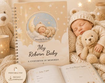My Reborn Baby Storybook of Memories Printable PDF | Reborn Baby Memory Book | Reborn Doll Keepsake Journal | Photo Album