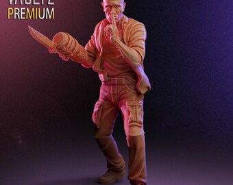 Merle den vandrande avlidne 3D-utskriven bords-TV-miniatyr - VaultZ