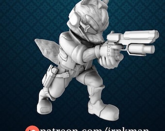 Fox 3D Printed Tabletop Video Game Miniature - Irnkman's Minis