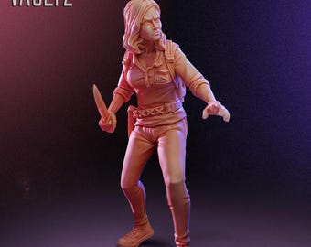 Maggie den vandrande avlidna 3D-utskriven bords-TV-miniatyr - VaultZ