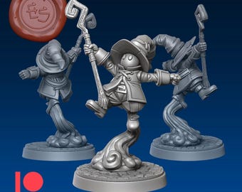 Black Mage Child 3D Printed Tabletop Video Game Miniature - Ethan Savage Studios