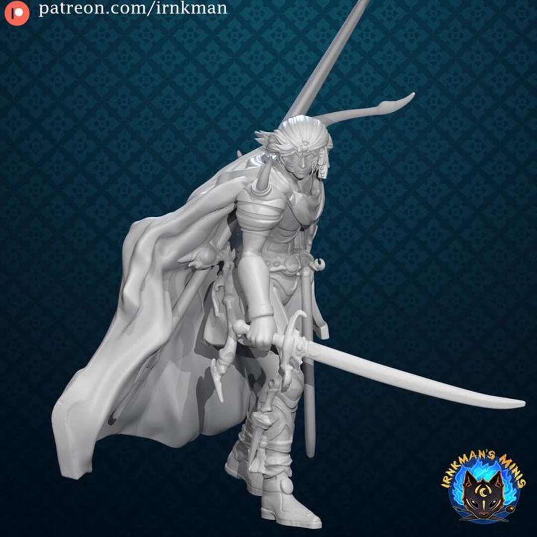 The Rope Knight Rose Knight Line II 3D Printed Tabletop Video Game Miniature - Irnkman ...