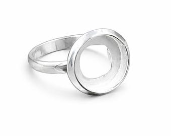 Solid 925 sterling silver Blank Round Bezel 6mm pre Notched Ring for Gemstone Setting Semi Mount Ring Great For Stone Setting