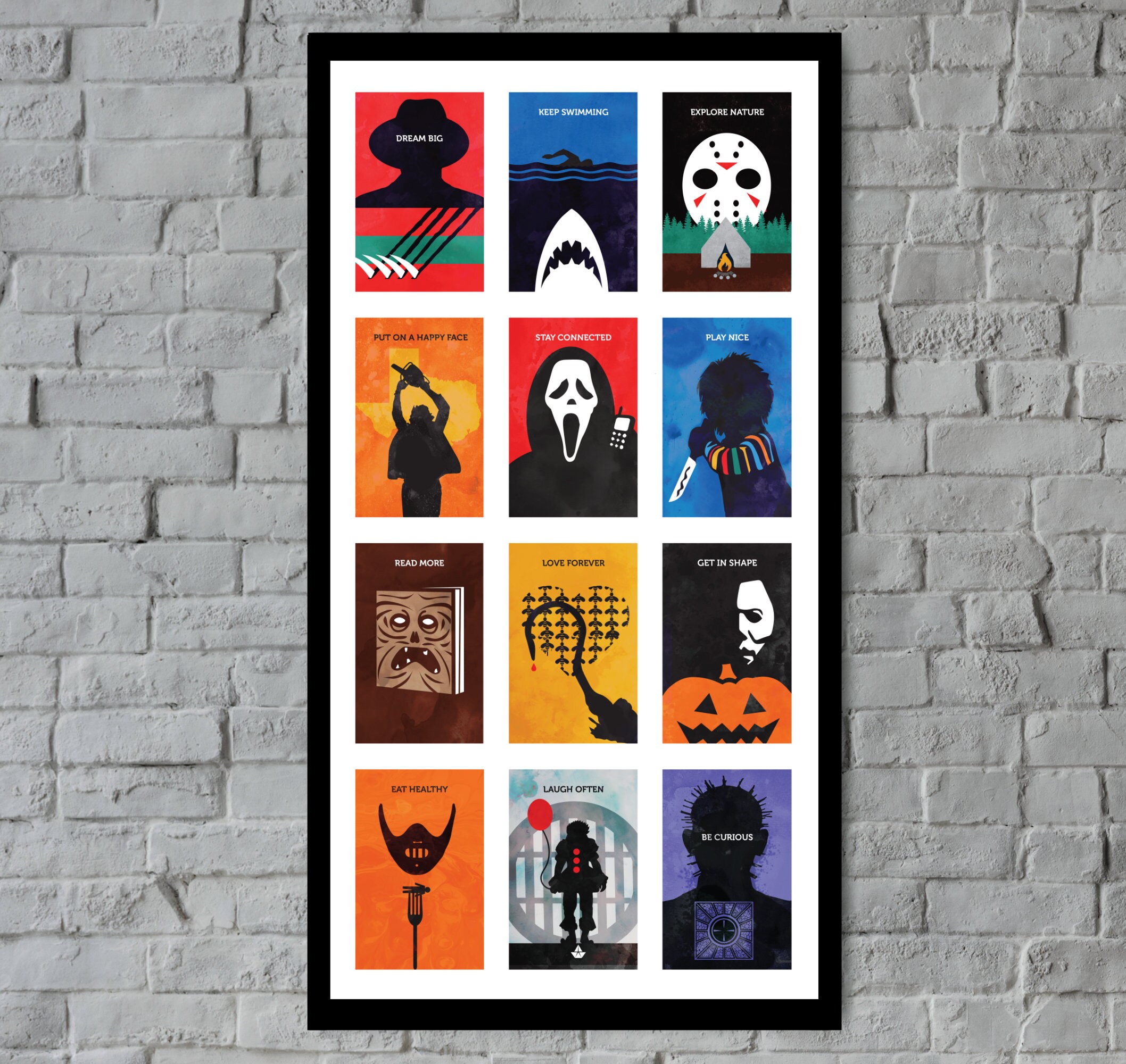 Horror Movie Motivational Print 1 Etsy