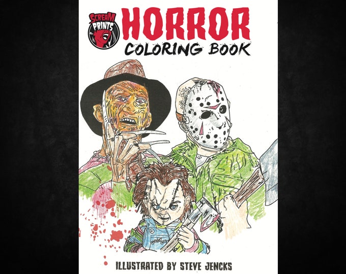 Horror Coloring Book Volume 1 - Etsy
